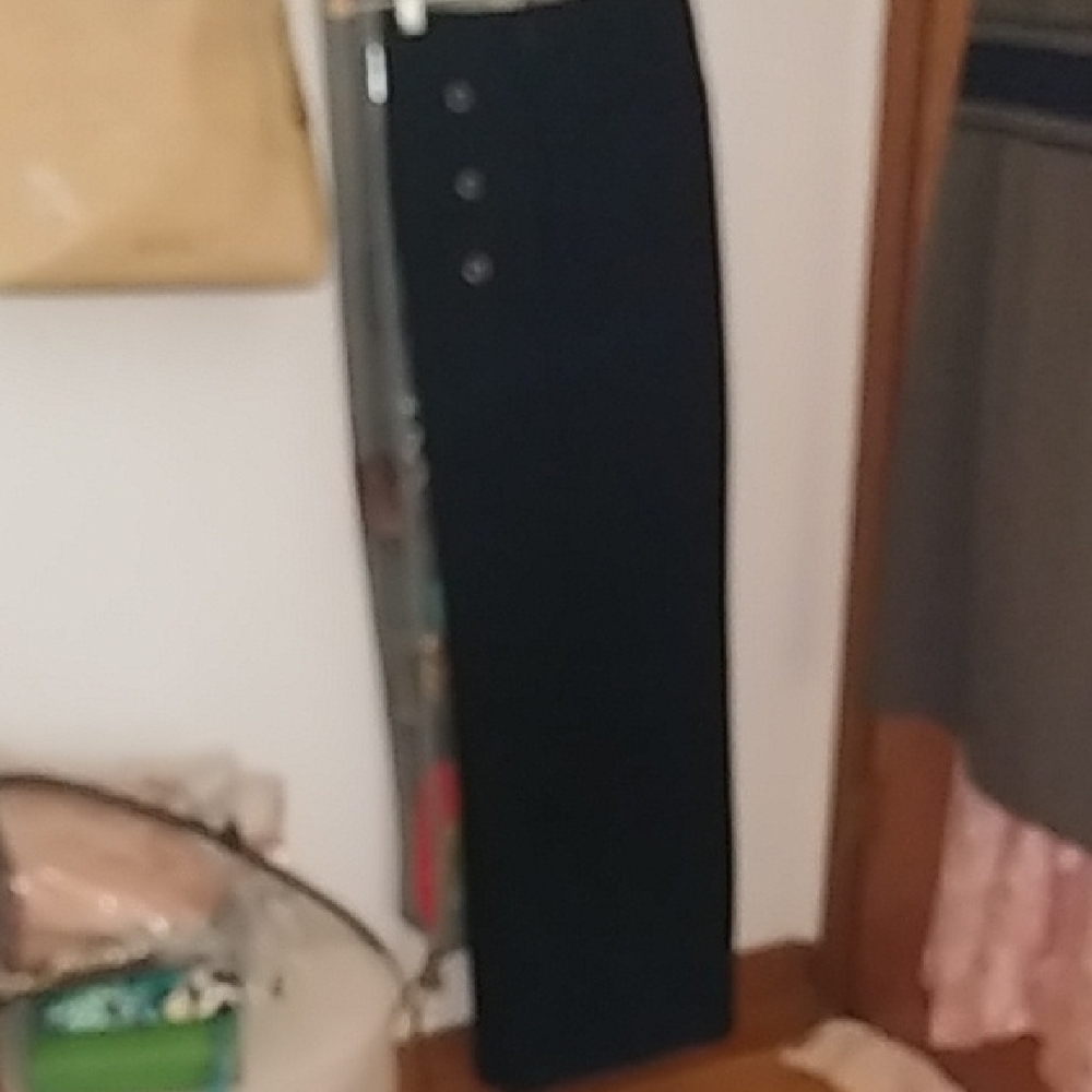 DKNY Black Grommet Wide Leg Dress Slacks Size 16